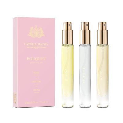 Caswell-Massey Bouquet Discovery Set, Includes Peony, Orchid Rose, Discover the Beauty of Botanicals, Travel Size Perfume Set, Perfume for Women, 0.25 Fl Oz Each