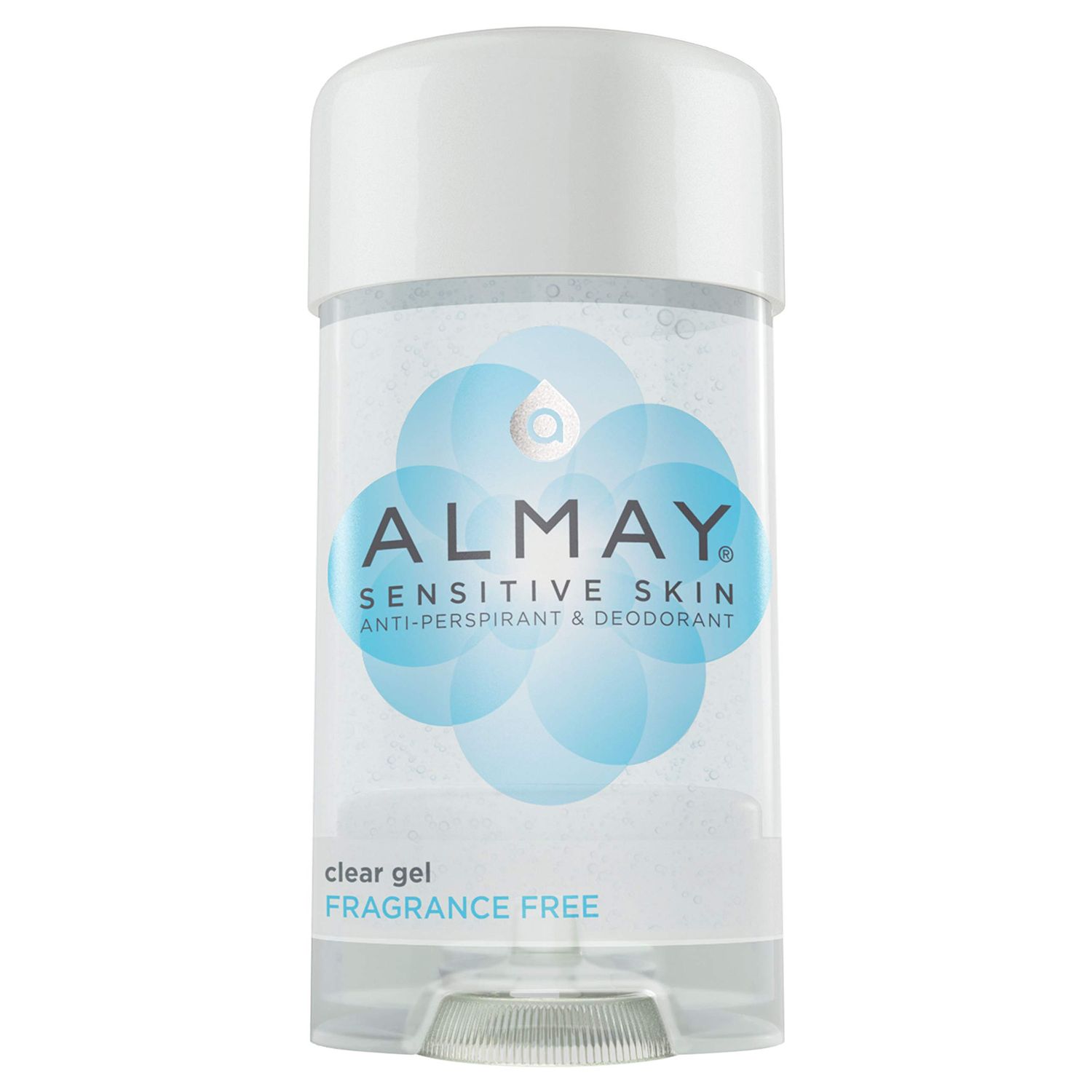 Almay Sensitive skin Clear Gel, Anti-Perspirant Deodorant, Fragrance Free, 2.25-Ounce Stick (Pack of 6)