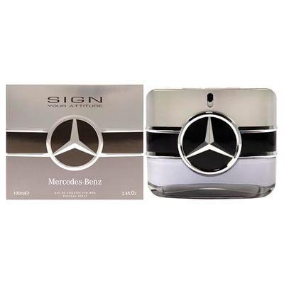 Mercedes-Benz Man Sign Your Attitude - Eau de Toilette for Men - Long Lasting Mens Cologne - Amber Cologne for Men - Mens Cologne Spray - 3.4 oz