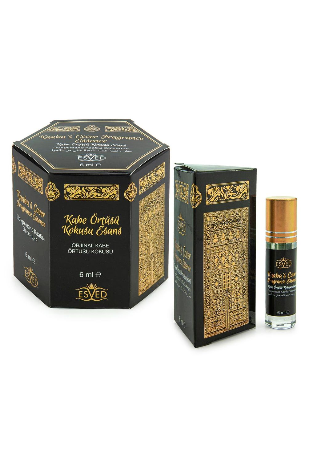ihvan online, 6 Pack 36 mL - 1.21 Oz Roll On Perfumes Oils, Non Alcoholic Musk Perfume, Arabic Scents, Soft Perfumery Pill for Body, Long Lasting Fragrance for Women Men, Kaaba Cover