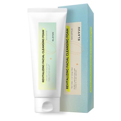 KLAVUU Revitalizing Deep Pore Care Face Wash Hydrating Facial Cleanser for Sensitive skin with Hyaluronic Acid Panthenol Removes Makeup Gently Fragrance Free - 5.07floz