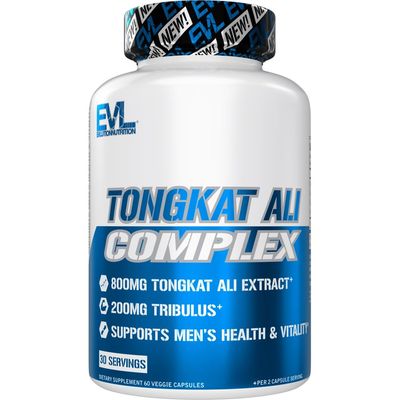 Evlution Nutrition Tongkat Ali - Mens Health Vitality Supplement - 800mg Tongkat Ali 200mg Tribulus - Performance Support - Vegan Gluten Free Capsules - 30 Servings