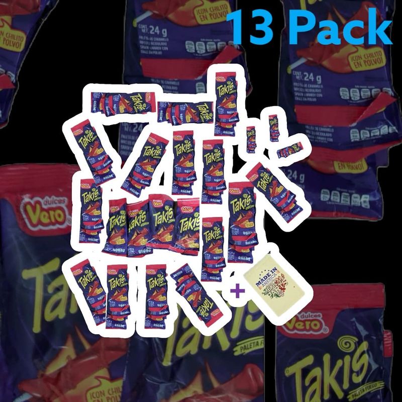 Takis Lollipops Takis Party Size (12 Count) Paleta Takis Takis Fuego Bulk of Paletas Takis Takis Paleta Takis Fuego Lollipop Taki Lollipop Powder Lollipops