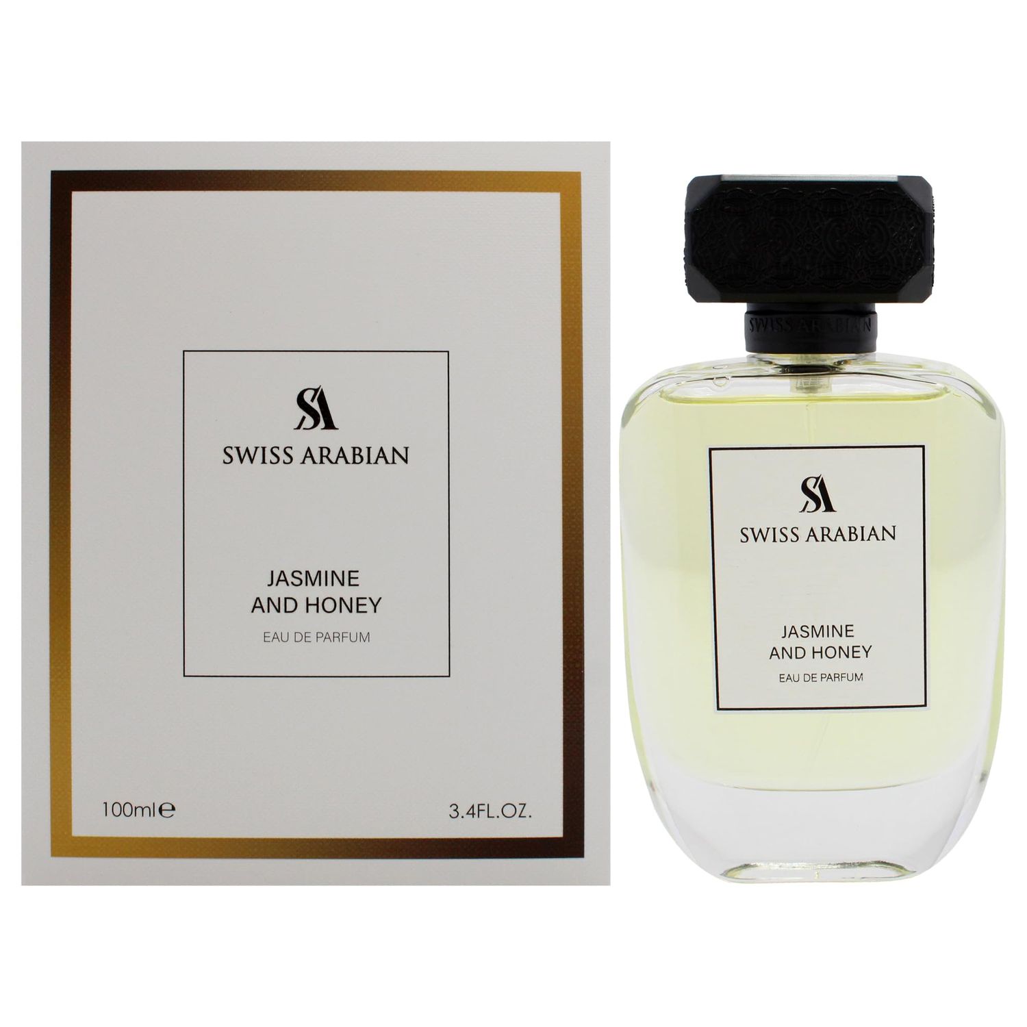 Swiss Arabian Jasmine and Honey - Arabian Perfume for Women - Long Lasting Perfume for Women - Women&#39;s Perfume - White Floral, Honey Scent - 3.4 oz