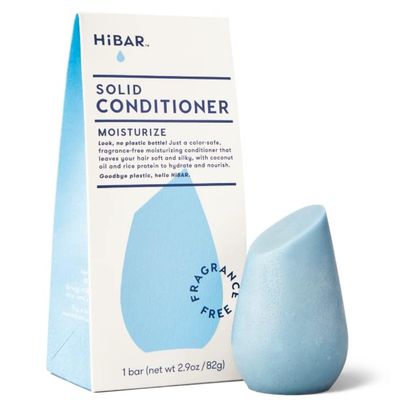 HIBAR Conditioner Bar, All Natural Hair Care, Plastic Free, Made with Eco Friendly Ingredients, Travel Size, Color Safe, Solid Sustainable Bars, Zero Waste (Fragrance Free)