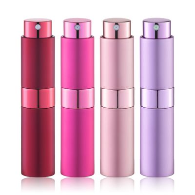 Lulupack Travel Perfume Atomizer Refillable Bottle Spray Cologne for Travel size - Small Empty Sprayer Fragrance - 8ml (Wine Red, Rose Red, Pink, Purple)