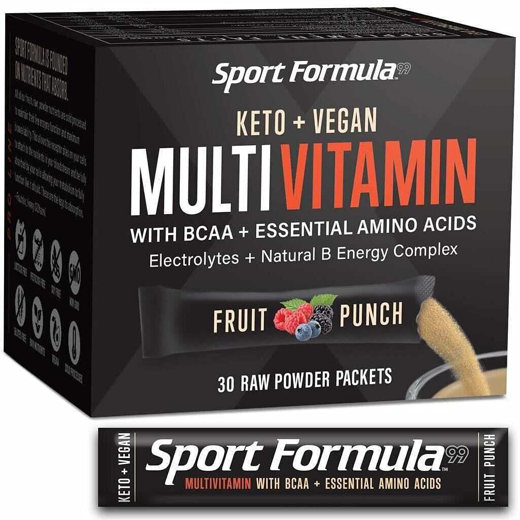 Liquid Multivitamin Drink Mix Vitamin Powder BCAA Won&#39;t Upset Your Stomach Daily Keto MultiVitamin for Men and Women Amino Acid Powder Fruit Punch Packet Multivitamin Powder Electrolytes