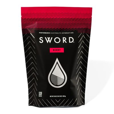 SWORD Performance Electrolyte Powder, Carbohydrate Energy and Endurance Formula, Carb Hydration Drink Mix, 30 Servings, Reduce Fatigue, Easy Digestion, Gluten-Free, Dissolves Easily, Berry