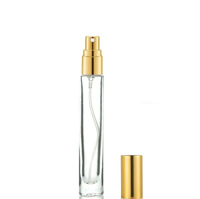 Elfenstall - Thick Glass 5pcs 10ml 13oz Gold Spray Bottle Refill Perfume Hydrating Fragrance Fine Mist Atomizer Cosmetic Container Round Tube Party Makeup Tool Travel Gift Sample