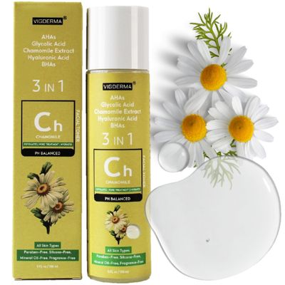 VIGDERMA Chamomile pH-Balanced Toner 5 fl oz Natural Fragrance-Free Acne Toner for Face