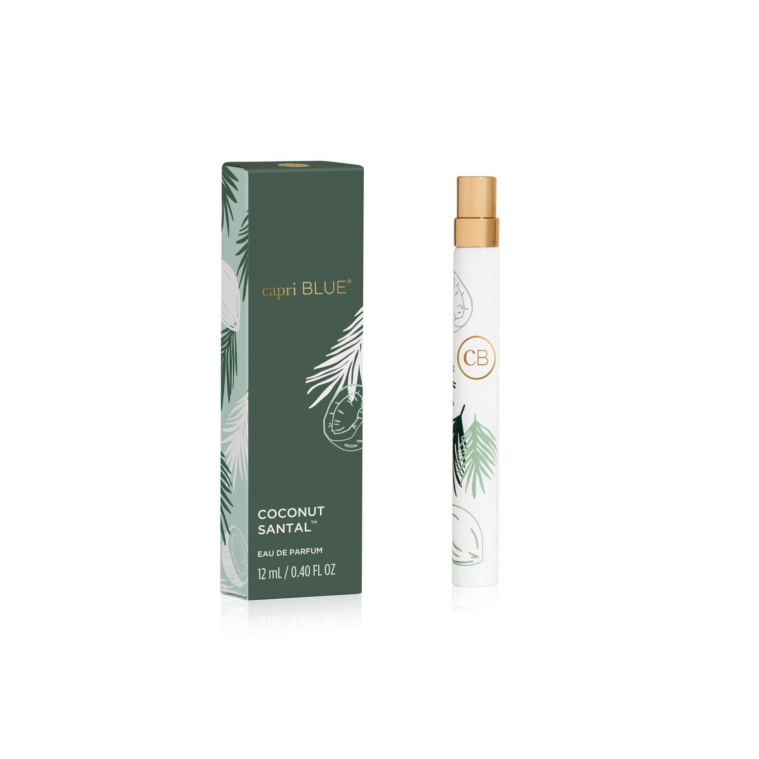Capri Blue Eau de Parfum Spray Pen - Summer Fragrance - Mini Perfumes for Women - Travel Size Coconut Perfume with Notes of Hibiscus, Lime, Amber (Coconut Santal, 0.4 fl oz)