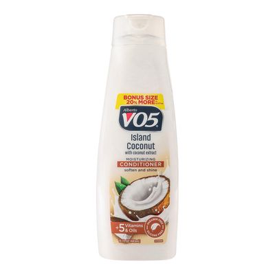 Alberto VO5 Island Coconut Revitalizing Conditioner - Hair Conditioner Formulated with Essential Vitamins and Oils - Tropical Fragrance - 15 oz