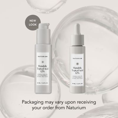 Naturium Mandelic Topical Acid 12, Plus Niacinamide Natural Fruit Acids, Anti-Aging Skin Care, 1 oz