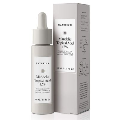 Naturium Mandelic Topical Acid 12, Plus Niacinamide Natural Fruit Acids, Anti-Aging Skin Care, 1 oz
