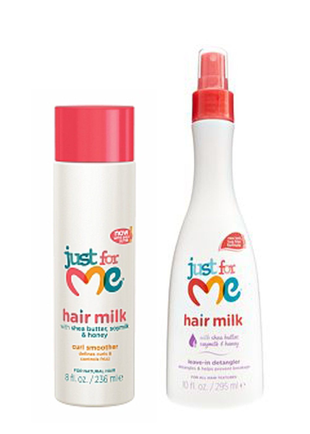 Just For Me Coconut, Honey, and other fragrance compounds Hair Milk Curl Smoother Leave in Detangler Set