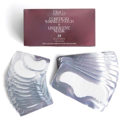 JJG&#39;s Forehead Under Eye Anti Wrinkle Patches Bundle Collagen Irish Sea Moss Vitamin C Overnight Smoothing Treatment for Wrinkles Fine Lines 36 Patches