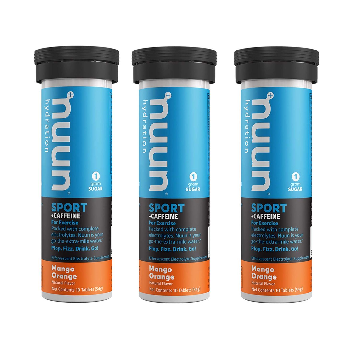 Nuun Sport Caffeine Mango Orange Electrolyte Tablets (3 Tubes of 10 Tabs) 33