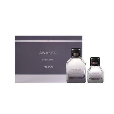 TUMI AWAKEN 0800 GMT Gift Set - Refreshing Cologne for Men with Woody Fragrance Notes - 6.7 oz 1.0 oz Eau de Parfum
