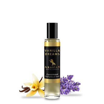 Arabian Opulence FR99 Vanilla Dreams Roll-on Perfume Oil for Women, Luxurious and Concentrated Long Lasting Perfume Oil, Alcohol-Free Travel Size Body Scent for All-Day Freshness (15ml)