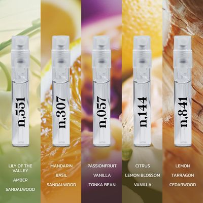Noteworthy Fragrance Sampler Set Luxury Perfume Samples Includes Credit Toward 100ml Purchase Notes of Vanilla, Sandalwood, Citrus More Cruelty-Free, Made in USA (Signature - 15 Samples)