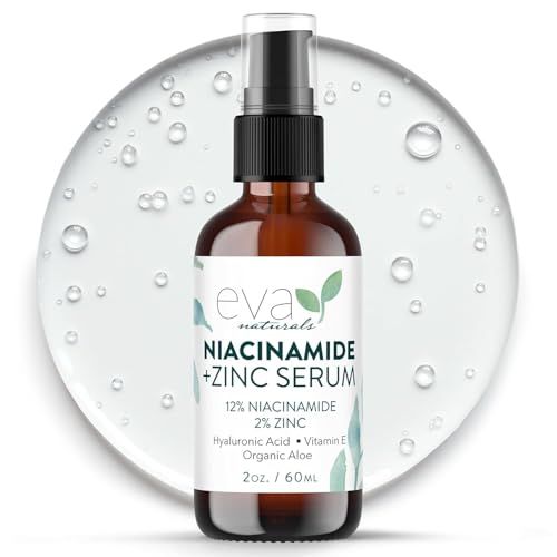 Niacinamide Serum for Face - 12 Niacinamide 2 Zinc Serum with Hyaluronic Acid - Pore Minimizer, Improve Dark Spots, Redness Relief (2 oz)