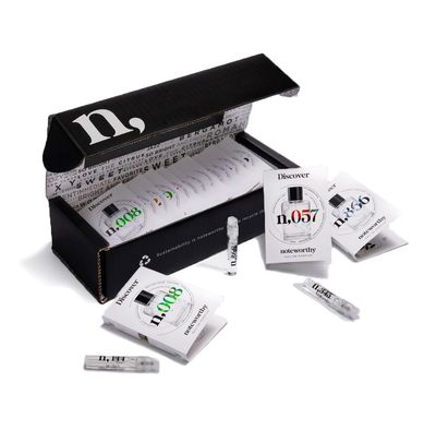 Noteworthy Fragrance Sampler Set Luxury Perfume Samples Includes Credit Toward 100ml Purchase Notes of Vanilla, Sandalwood, Citrus More Cruelty-Free, Made in USA (Signature - 15 Samples)