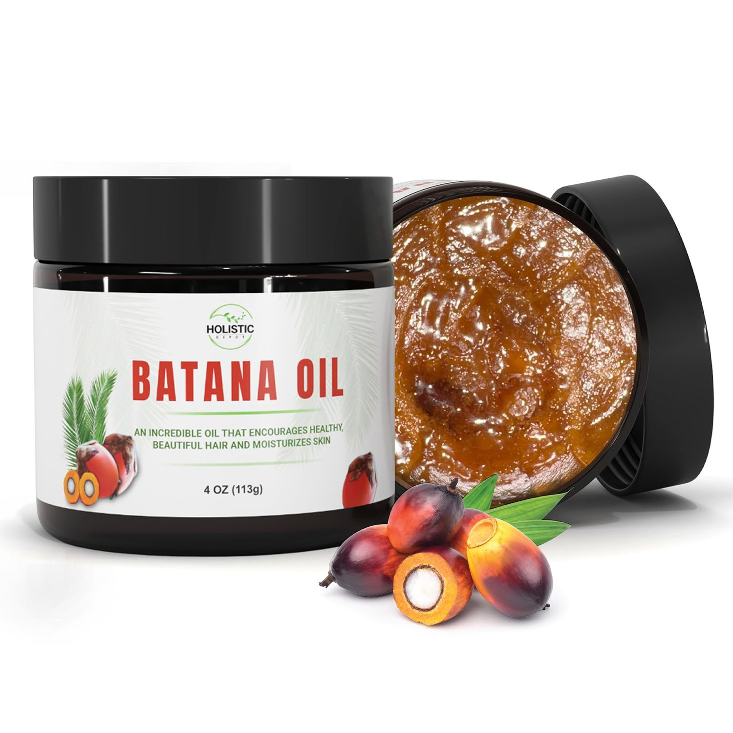 Holistic Depot 100 Pure Batana Oil From Honduras - 4 Oz (113G) For Hair Growth Authentic Natural