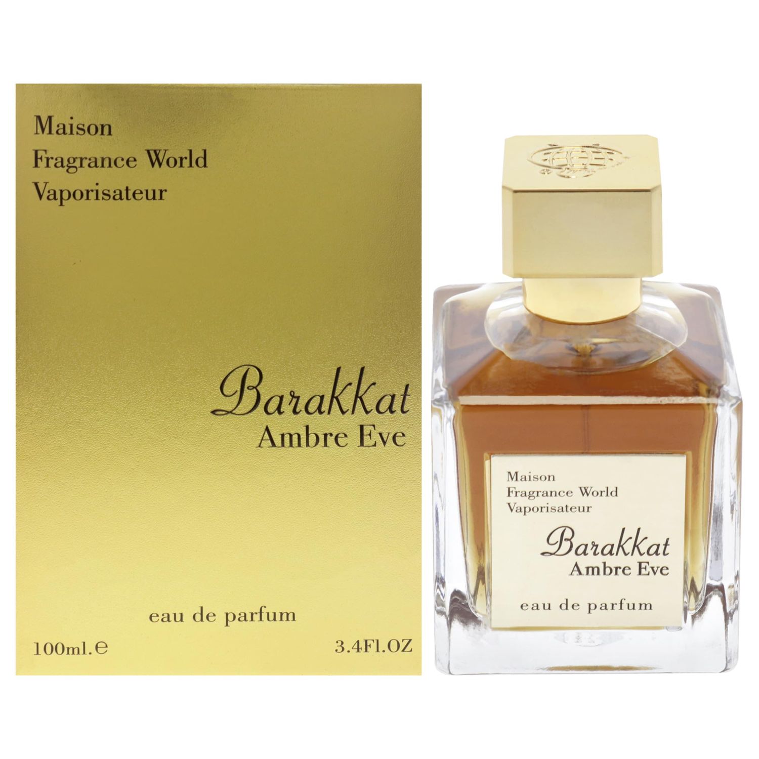 Fragrance World Maison Barakkat Amber Eve for Unisex - 3.4 oz EDP Spray