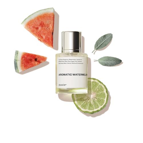 Dossier - Aromatic Watermelon 1.7 Fl oz (50ml) - Men Fragrance Inspired by RL&#39;s Polo Blue Fragrance - Vibrant Fresh Scent - Elegant Minimalist Design - Long-lasting Woody Base - Vegan and Paraben-Free