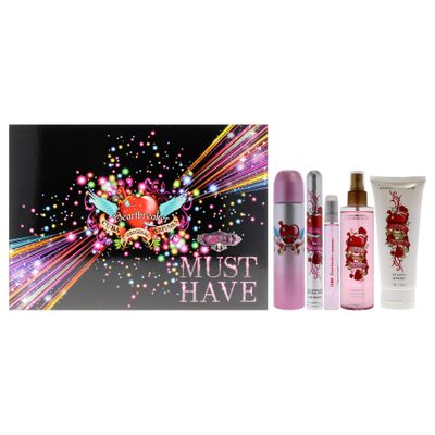 Cuba Must Have Heartbreaker 5 Piece Gift Set for Women, (3.4 Ounce 1.0 Ounce 0.5 Ounce) Eau De Parfum Spray 6.6 Ounce Body Lotion 6.6 Ounce Body Splash