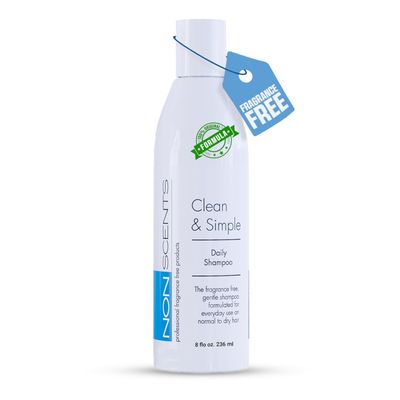 Nonscents Original Formula Fragrance Free Shampoo, Hypoallergenic for All Hair Types, Hydrating Moisturizing Unscented Shampoo for Dry Scalp with Keratin and Silk Amino Acids Made in USA