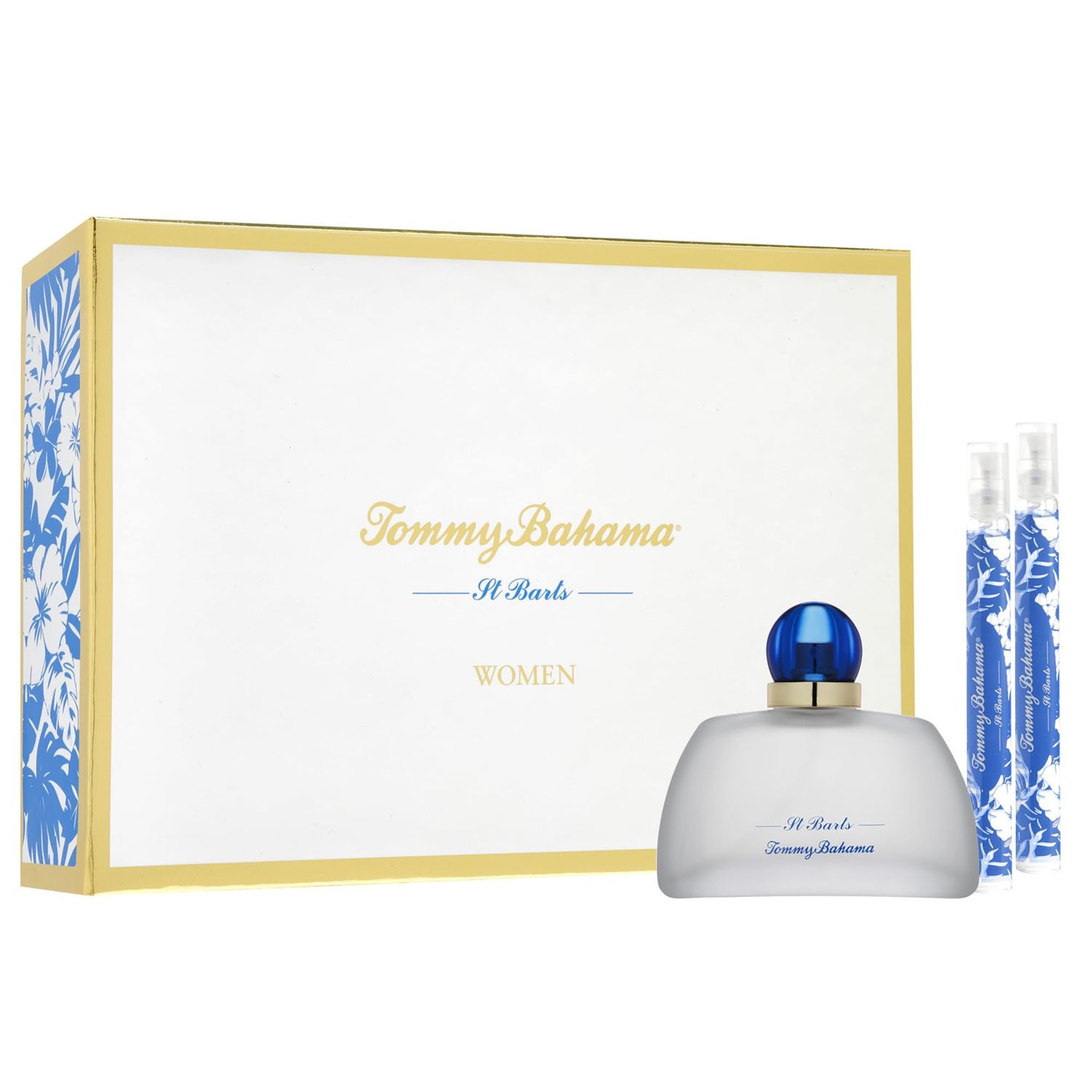 Tommy Bahama St. Barts 3 PC Perfume Gift Set for Women, Set Includes 3.4 Fl Oz Eau de Parfum Two 0.34 Fl Oz Mini Travel Sprays, Christmas Gift, Stocking Stuffer for Her