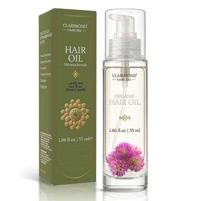 Clarimond Argan Oil Crambe Abyssinica Seed Oil - Smooth and Sleek Frizz Control, Nourishing Formula, Boosts Shine, Non-Greasy Hydration 24-Hour Fragrance, 1.86 fl. oz 55 ml