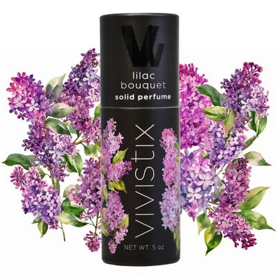 Vivistix Solid Perfume Stick Lilac Bouquet scent Portable, clean, travel perfume Made in the USA