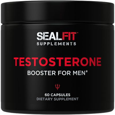 SEALFIT Testosterone Booster for Men. 5-in-1 Supplement with Boron, Tongkat Ali, Fadogia Agrestis, Stinging Nettle Root, and Saw Palmetto. for Energy Boost, Strength, Muscle Recovery. 60 Capsules