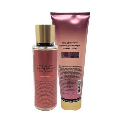 Victoria's Secret Strawberries Champagne Fragrance Mist 8.4oz and Fragrance Lotion 8oz - Set