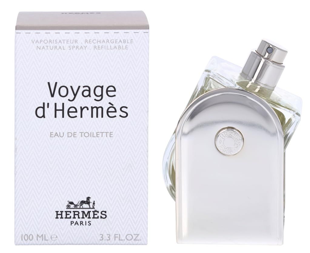 Hermes Voyage D&#39;Hermes Eau-de-toilette Refillable Spray for Unisex, 3.30-Ounce