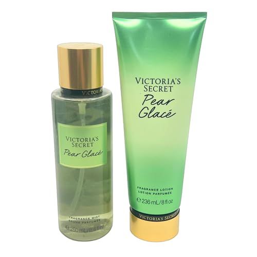 Victoria&#39;s Secret Pear Glace Fragrance Mist 8.4oz and Fragrance Lotion 8oz - Set