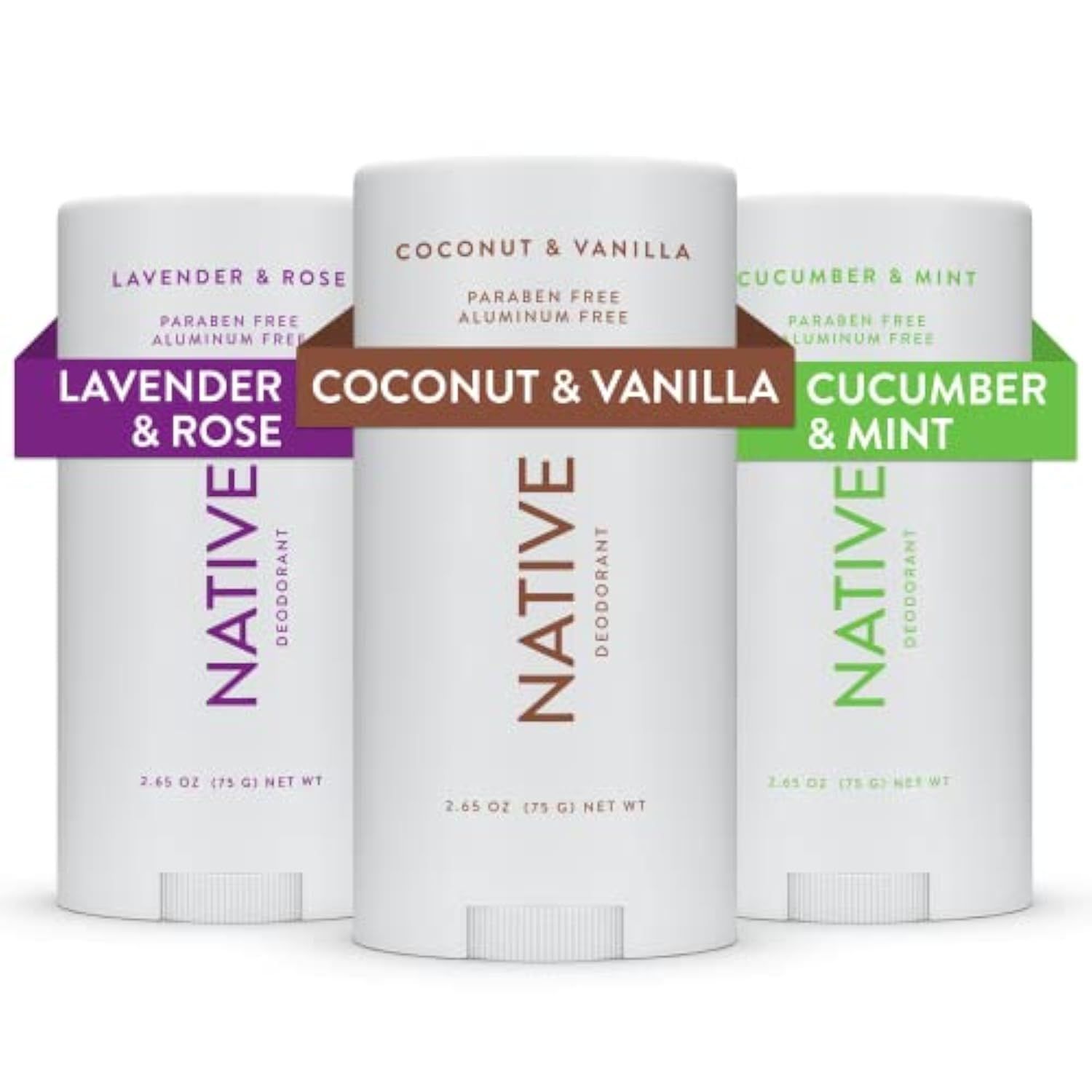 Native Deodorant Contains Naturally Derived Ingredients, 72 Hour Odor Control Deodorant for Women and Men, Aluminum Free with Baking Soda, Coconut Oil and Shea Butter Classic (3-pack)
