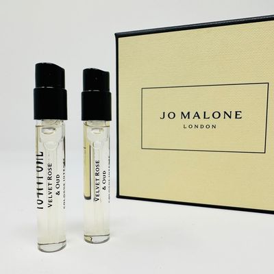 Jo Malone 2 London Velvet Rose Oud Cologne INTENSE Sample vial 0.05oz 1.5ml each