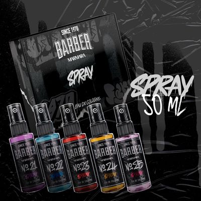 barber marmara Eau de Cologne Pump Spray Mens Graffiti After Shave Men's Fragrance Water Shaving Water Men Barber Men's Fragrances Body Spray Barbershop Travel Size (50 ml, Gift Set)