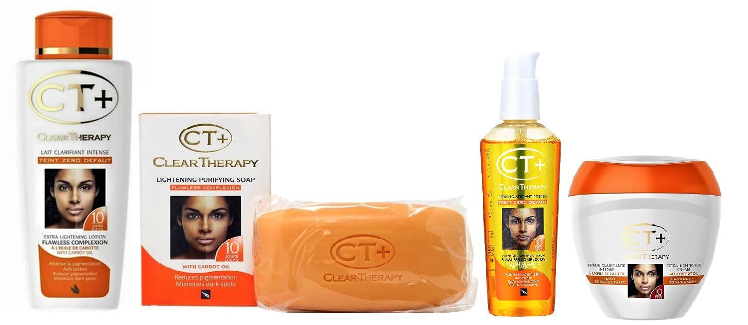 CT Clear Therapy Extra Lightening Skin Cream 6.76 Lotion 8.45oz Soap 6.17oz Serum 2.37oz Liner101 LPS40 Pencil Sample Fragrance
