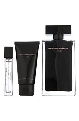 Narciso Rodriguez for Women 3 Piece Set (3.4 Eau de Toilette Spray 1.6 Body Lotion 0.33 Eau de Toilette Spray)