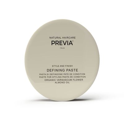 PREVIA Defining Hair Paste - Matte Hair Gel with Medium Hold for All Hair Types - Anti-Static, Flexible Hold Hair Styling Product with Natural Citrus Fragrance - Paraben-Free - 3.38 oz