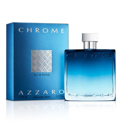 Azzaro Chrome Eau de Parfum - Fresh Aquatic Mens Cologne - Fougre, Aromatic Woody Fragrance - Citrus Notes - Lasting Wear - Classic Clean Scent - Luxury Perfumes for Men - Full Size, 3.3 Fl. Oz
