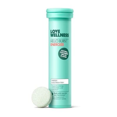 Love Wellness Hello Burn Energize Electrolytes to Supports Healthy Metabolism Sustained and Efficient Energy Source with B Vitamins 12 Tablet