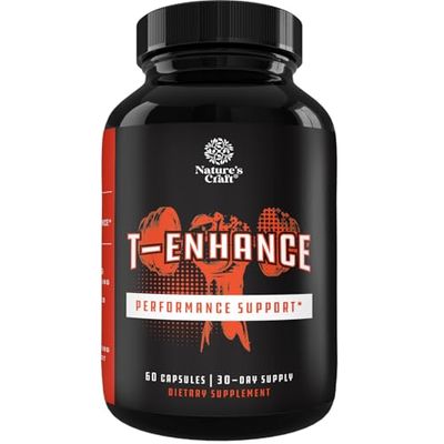 Testosterone Supplement for Men - Testosterone Booster for Men with Horny Goat Weed, Maca Root, Tongkat Ali Tribulus Terrestris - Energy Support, Performance Enhancer, Muscles Building - 60 Capsules