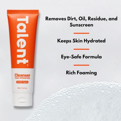 Talent Essential Starter Skincare Set - 90 Day Supply, Korean Skincare, EWG Verified, Fragrance-Free Daily Cleanser (3.0 oz) Moisturizer (2.5 oz)