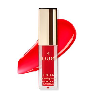 Jouer Essential Tinted Hydrating Lip Oil Gloss - Moisturizing Dry Lip Treatment Serum - Fragrance Free Tinted Lip Oil - Jojoba Seed Oil and Apricot Oil Formula