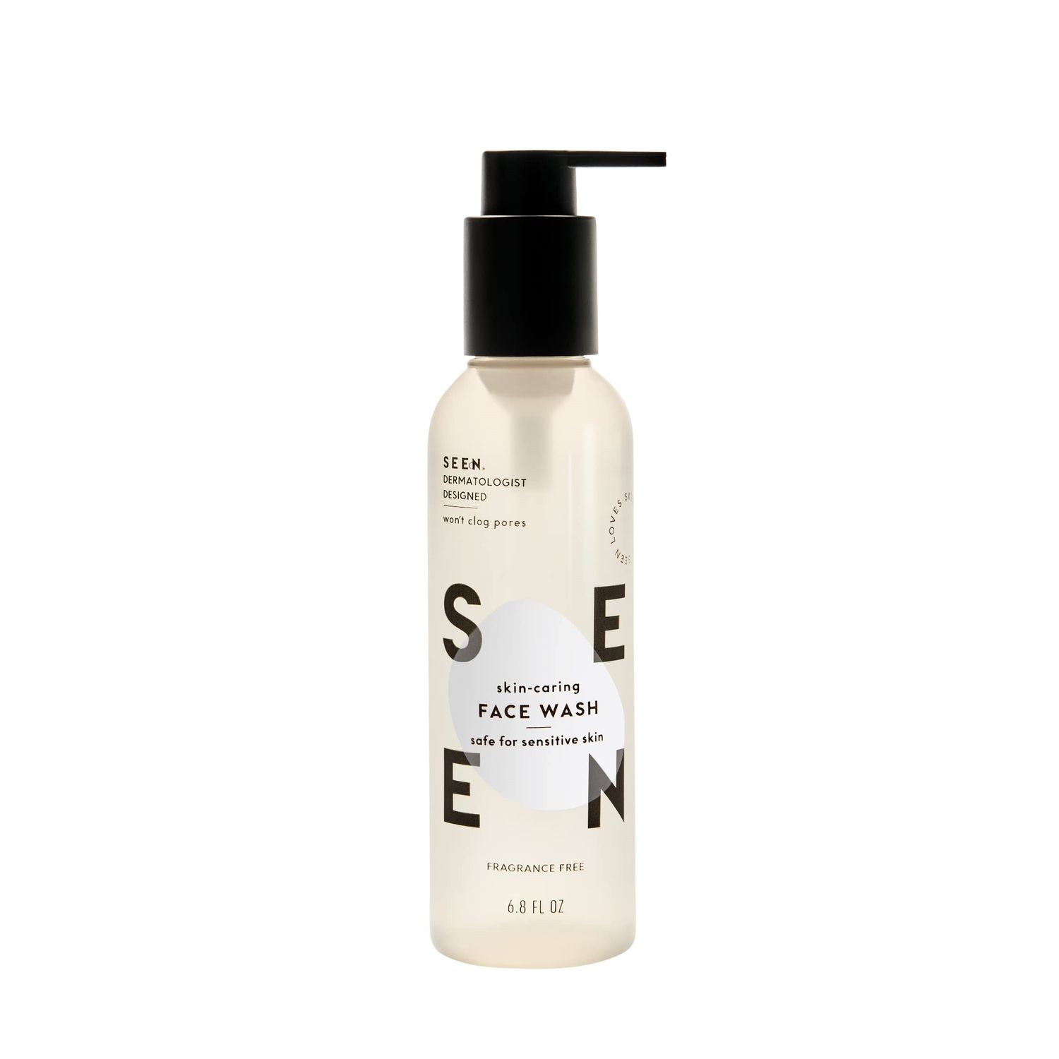 SEEN Face Wash, Fragrance Free -Non-Comedogenic Non-Irritating Face Wash- Dermatologist-Developed - Safe for Sensitive, Eczema Acne Prone Skin